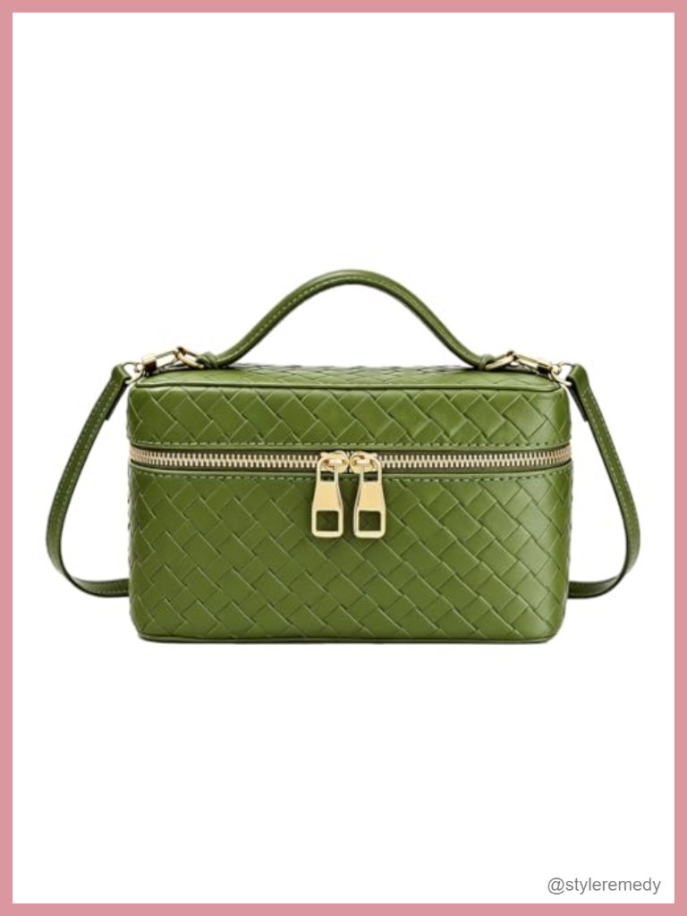 Women's Square Crossbody Bag Mini Pu Leather Satchel With Adjustable Strap
